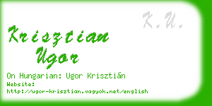 krisztian ugor business card